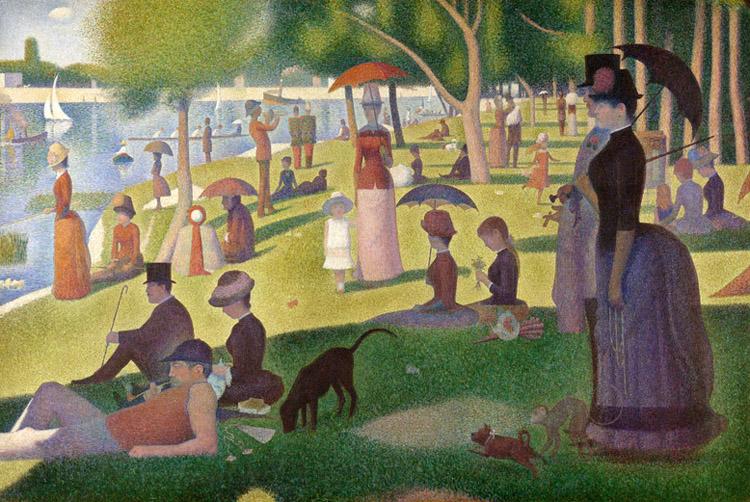 Georges Seurat Sunday Afternoon of the Island of La Grande Jatte (mk09) France oil painting art